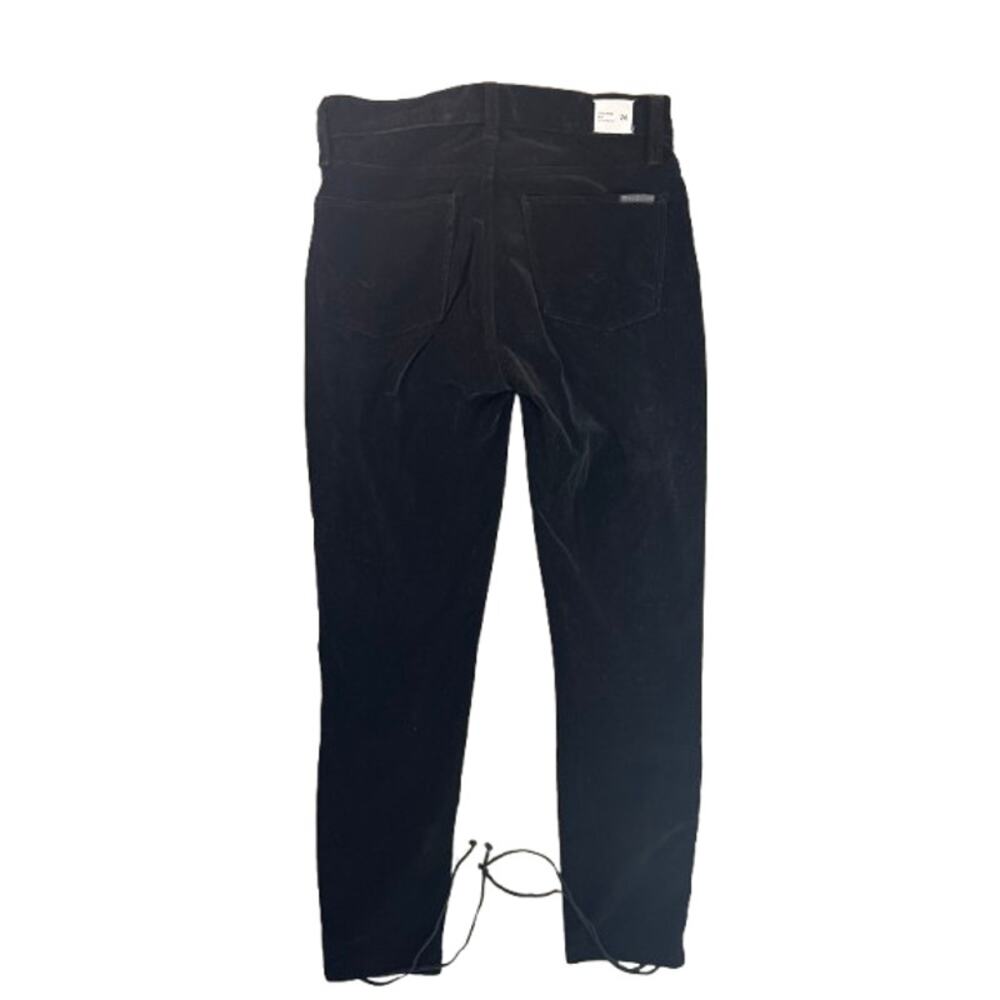 Hudson Jeans black velvet high rise Nix ankle tie pants womens 26 made is USA